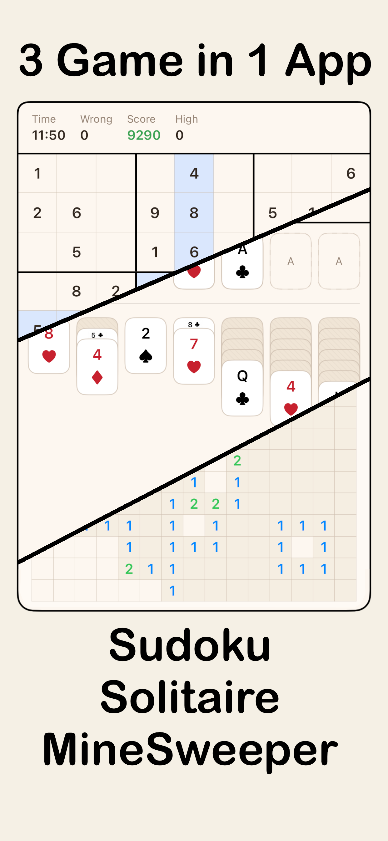 Casual Puzzle Nook home screen showing featured game modes